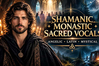 sing shamanic chant, monastic chant, angelic choirs, sacred vocals,  latin chant