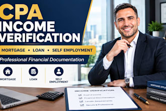 provide CPA mortgage letter for income verification and loan