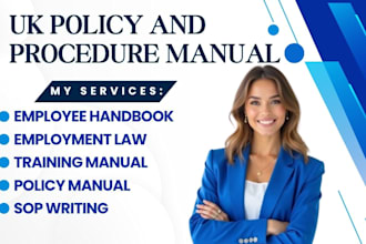 uk employee handbook HR policy and procedure manual sops policy manual