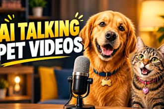create realistic ai talking pet videos,dog talk and cat vidoes