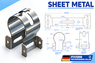do parametric sheet metal design,solidworks,cad,cnc fabrication ready part model