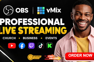 setup obs or vmix for professional live streaming