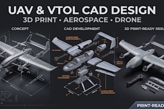 do aerospace uav design vtol quad aircraft drone design for 3d printing