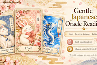 give you a gentle japanese oracle card reading