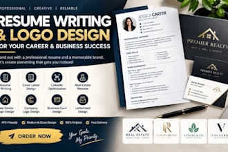 design executive resumes, real estate cvs and luxury logo