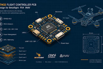 design stm32 flight controller pcb betaflight px4 inav drone uav board