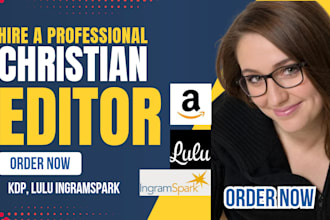 developmental line edit christian book edit devotional, memoir selfhelp kdp lulu
