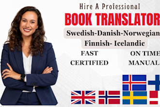 proofread, edit english swedish norwegian finnish danish icelandic translation