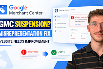 fix google merchant center website needs improvement and misrepresentation