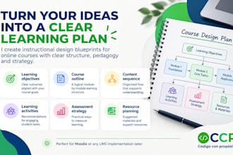 create the instructional design plan for your online course
