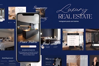 design luxury real estate social media templates