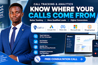 integrate callrail phone call tracking google meta microsoft ads ringcentral