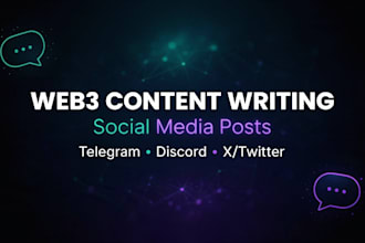 write web3 social media posts and telegram announcements