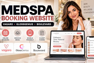 high converting medspa booking website vagaro glossgenius boulevard website