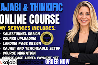 do complete kajabi website setup thinkific course upload teachable sales funnel