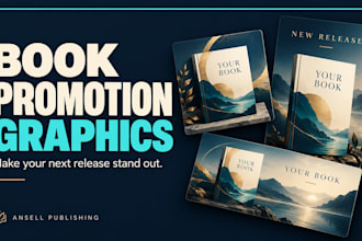 design book promotion graphics for social media