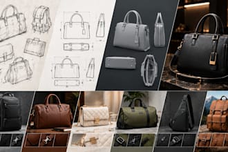 create custom bag design, handbag, backpack and 3d cad modeling