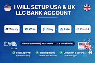 register US and uk business bank accounts for llc and ein owners