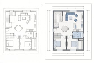 create redraw and render 2d 3d floor plan architectural floor plans
