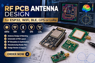 design rf pcb antennas for esp32, wifi, ble, gps, or lora