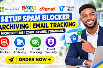 setup microsoft 365 zoho cpanel titan mail spam blocker email tracking archiving