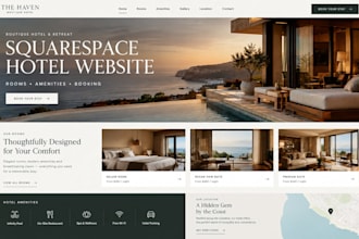 design squarespace boutique website hotel website