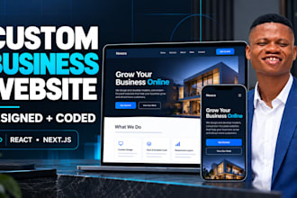 design or develop a custom responsive business website with react and nextjs