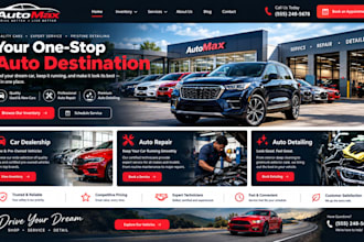 design automotive website for car dealership auto repair and auto detailing