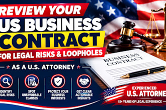 review your US business contract for legal risks and loopholes