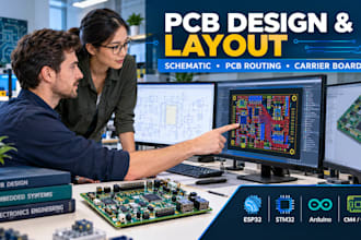 pcb design pcb layout schematic design esp32 pcb kicad pcb stm32 pcb arduino pcb