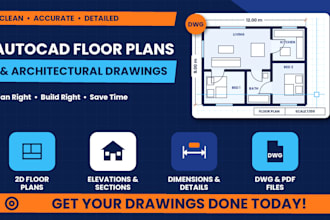 create professional autocad floor plans and architectural drawings