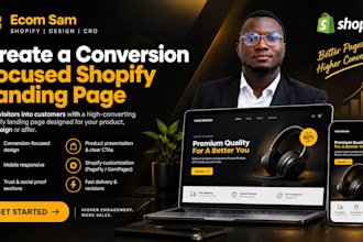 design a conversion focused shopify landing page