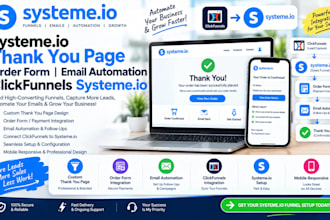 systeme io thank you page order form email automation clickfunnels systeme io
