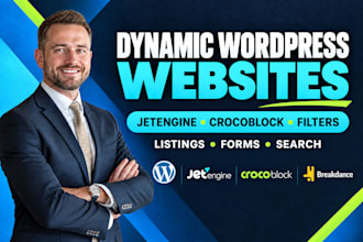 build dynamic wordpress website with crocoblock jetengine
