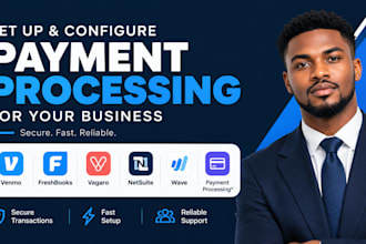 set up venmo freshbooks vagaro netsuite wave payment processing