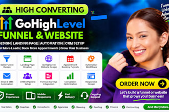 gohighlevel website design gohighlevel landing page go highlevel sales funnel