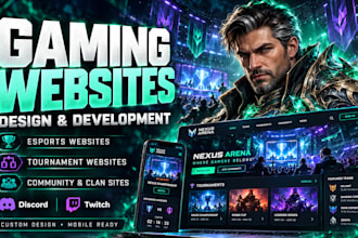 design gaming website esports website tournament website community clan site