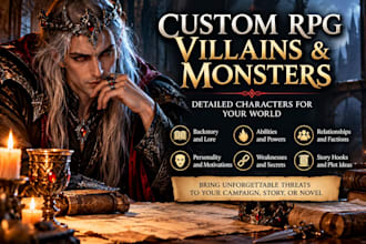 create an original fantasy rpg villain or monster