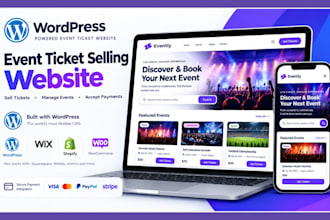 build event ticket selling wordpress website event website with payment method