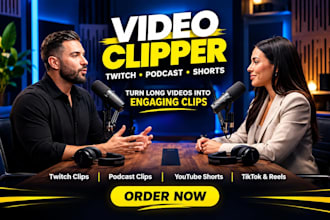 be your video clipper for twitch, podcast clips and youtube shorts