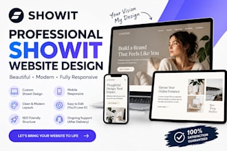 create a professional and responsive showit website design