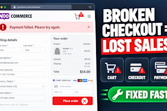 fix woocommerce checkout, cart and payment errors and stop losing sales