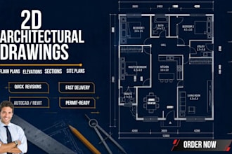 be your architect for drawing permit and autocad drafting