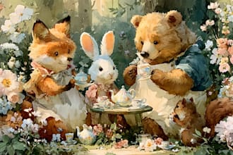 illustrate your children book with charming artwork