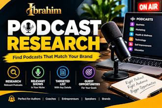 research targeted podcasts for you to guest on