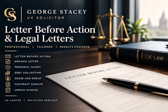 draft letter before action demand letter and UK  solicitor letter