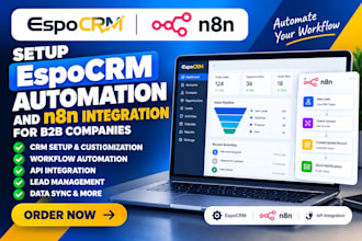 setup espocrm automation and n8n integration for b2b companies