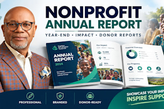 create nonprofit annual report year end impact report for nonprofit organization