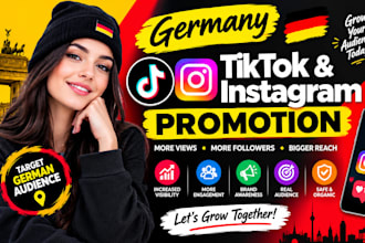 do germany organic tiktok and instagram promotion  to grow your audience