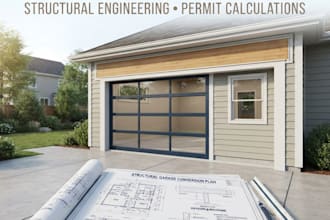 garage conversion structural engineering, framing and permit calculations